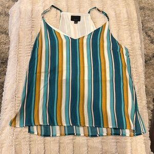 Lumiere Blue Camisole Sleeveless Asymmetrical Top